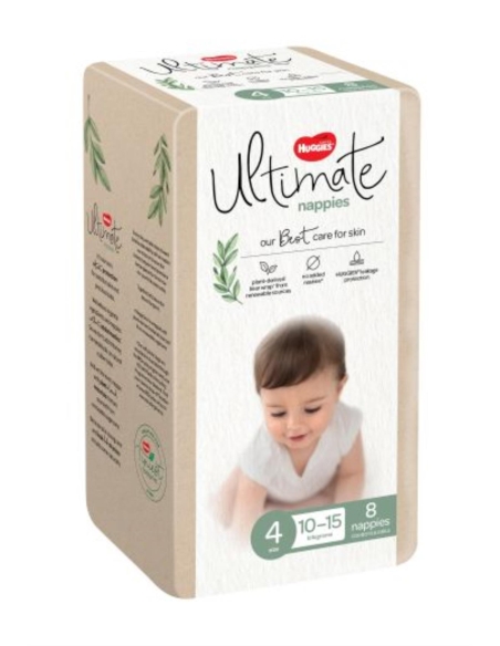 Huggies Ultimate Nappies Size 4 Toddler 8 Pack x 1