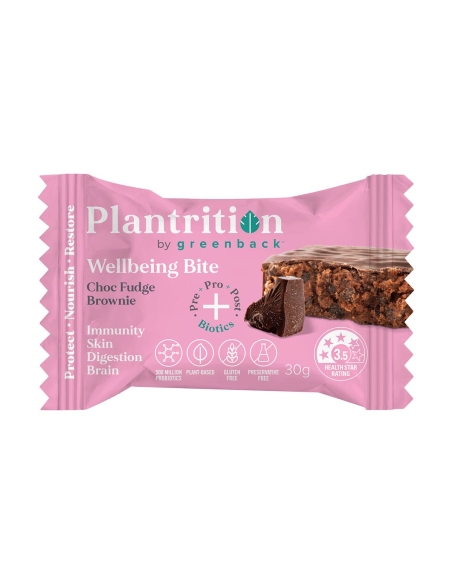 Plantrition Wellbeing Bite Choc Fudge Brownie 30g x 12