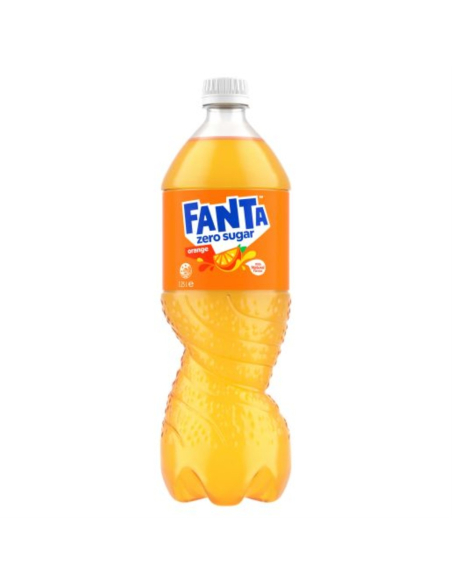 Fanta Pas de boisson gazeuse orange de sucre 1.25LTR x 12