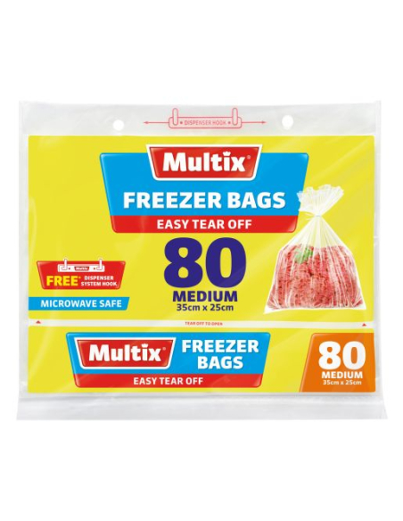 Multix Tearoff Medium Freezer Bags 80 Pack x 1