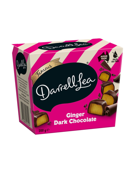 Darrell Lea Dark Chocolate Ginger 200G x 6