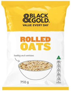 Black & Gold Rolled Oats 750g x 1