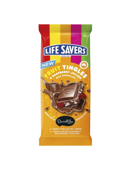 Darrell Lea Life Savers Fruit Tingles Block 160g x 17