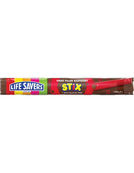 Lifesaver Choc Filled Raspberry Stix 40g x 30