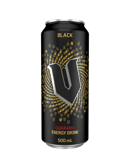 V Black Guarana Energy Drinks 500ml x 12
