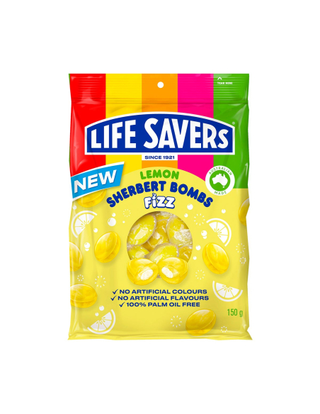 Lifesaver Lemon Sherbert Bombs 150g x 12