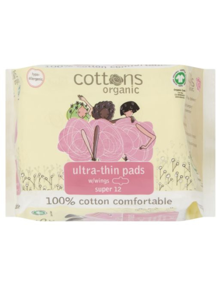 Cottons Super Ultra Thin Pads With Wings 12s x 6
