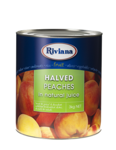 Riviana Les pêches moitiés dans le jus naturel sud-africain 3 kg x 1