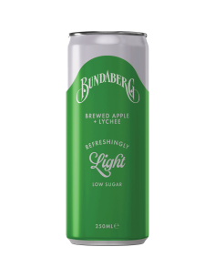 Bundaberg Refreshingly Light Apple & Lychee 250ml x 24