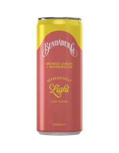 Bundaberg refrescantemente ligero limón y sandía 250ml x 24