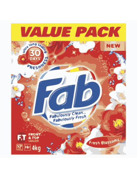 Fab Fresh Blossoms One Form Laundry Powder 4kg x 1
