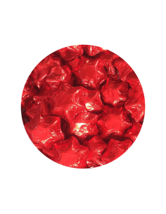 Lolliland Chocolate Stars Red Foil 120 Pieces 1kg x 1
