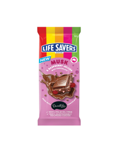 LifesAvers Musk & Frambuesa Jelliek Milk Choc Block 160g x 17