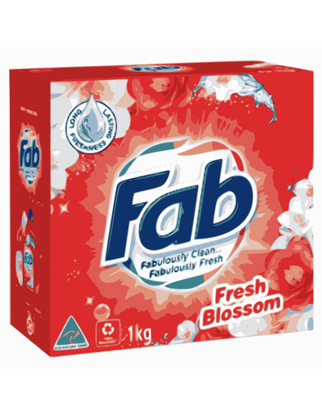 Fab Fresh Blossoms One Form Laundry Powder 1kg x 1