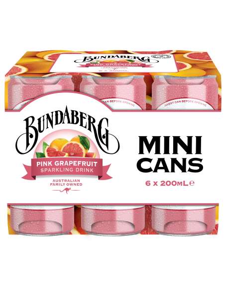 Bundaberg Pink Grapefruit Pack 200ml x 24