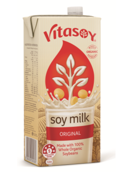 Vitasoy Milk Soya Uht Original 1ltr x 12