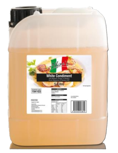 Alfinas Azijn Witte kruiderij met balsamico Modena 5ltr x 1