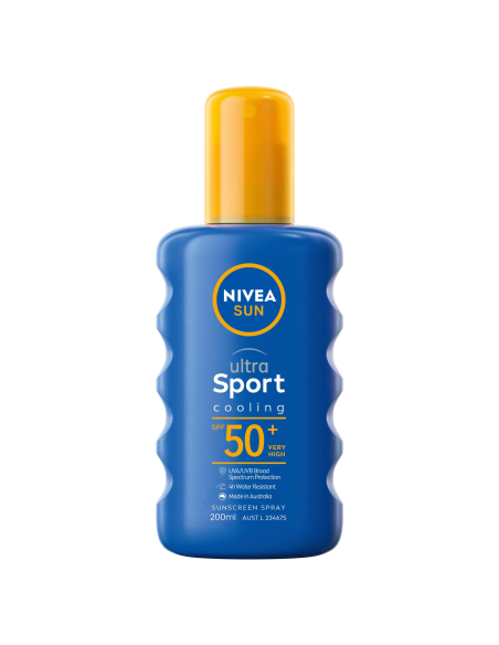 Nivea Sun Ultra Sport Spf50+ Sunscreen Spray 200ml x 5