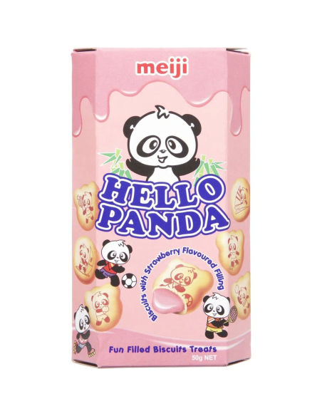 Meiji Hello Panda Strawberry Biscuits 50g x 10