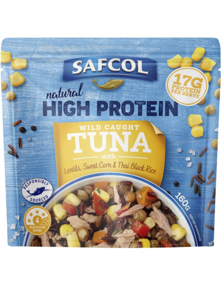 Safcol Lentil & Sweet Corn Flavour Tuna Pouch 160g x 12