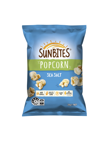 Sunbites Popcorn Sea Salt 28g x 18