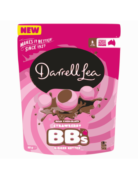Darrell Lea Strawberry Bbs 168g X 12