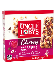 Uncle Tobys Barre de céréales Muesli Bars Framboise Chips Chips 185g x 1