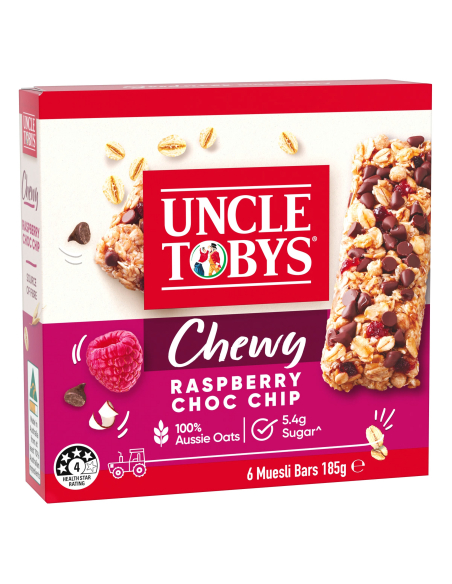Uncle Tobys Getreidebar Muesli Bars Himbeer-Schokoladenchips 185g x 1