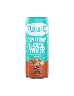 Raw C espumoso agua de coco infundida con kola 325ml x 24