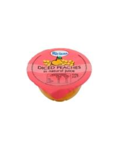 Riviana Peaches Diced Cups In Natural Juice 120g x 12