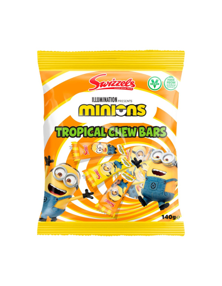 Swizzels Moins Barres à mâcher tropicales 140G x 12