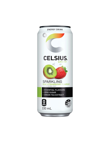 Celsius Musująca truskawka Kiwi 330ml x 24
