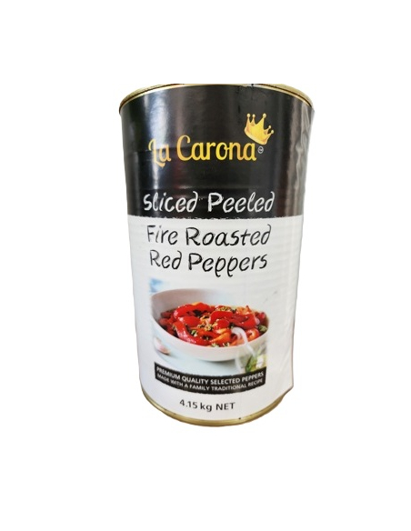 La Carona Peppers rood geroosterd gesneden 4.15kg x 1