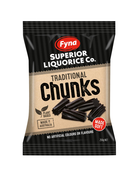 Fyna Liquorice Chunks 250g x 12