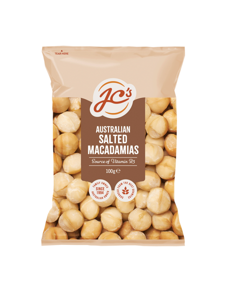 Jc's Australian Macadamias Salted 100g x 12