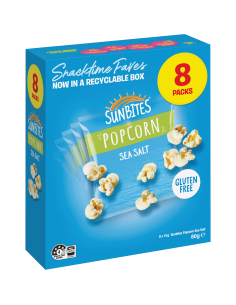 Sun Bites Popcorn Sea Salt 8 Pack 80g x 1