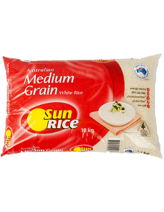 Sunrice Rice Calrose White Medium Grain Sunwhite 10kg x 1