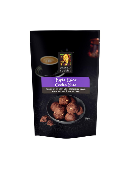Byron Bay Cookies Bite Triple Choc Fudge 100g x 6