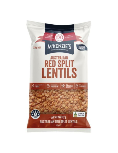Mckenzies Red Lentils 375g x 1