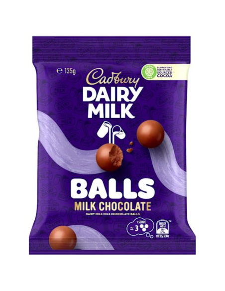Cadbury Bolas de leche pura 135g x 14