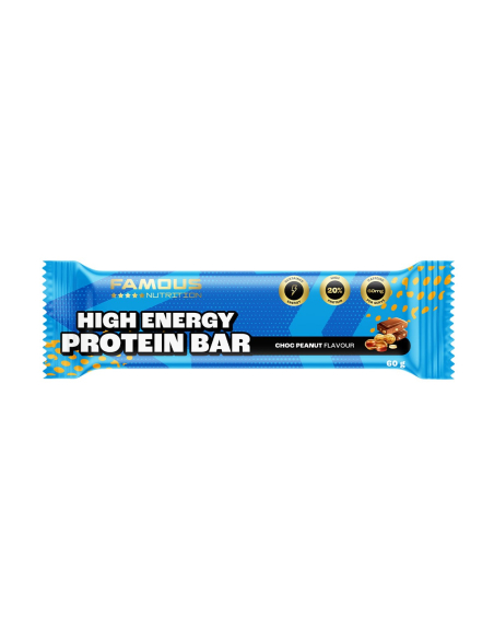 Famous Nutrition High Energy Protein Bar Chocolate Peanut 60g x 12