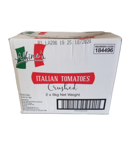 Alfinas Tomatoes 100% Crushed Italian 5kg x 2