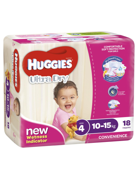Huggies Toddler Girl Nappies 18 Pack x 1
