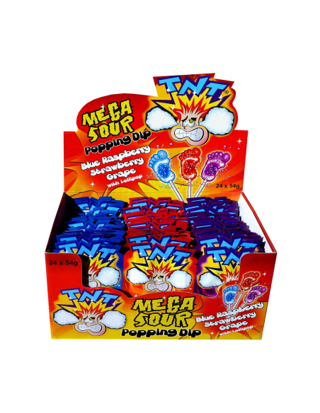 Tnt Mega Sour Popping Dip 54g x 24