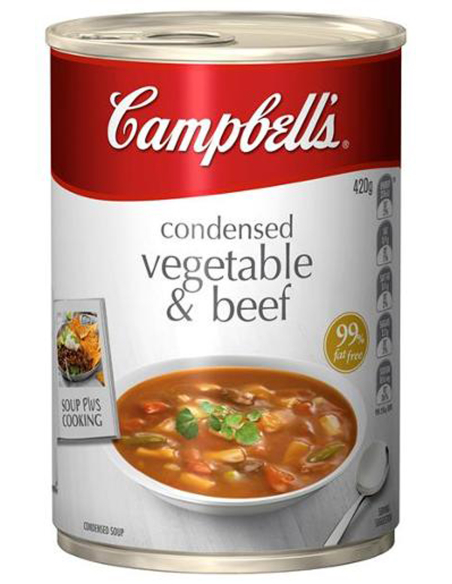 Campbell Soups Condensed Soup Vegetable Beef 420g x 1