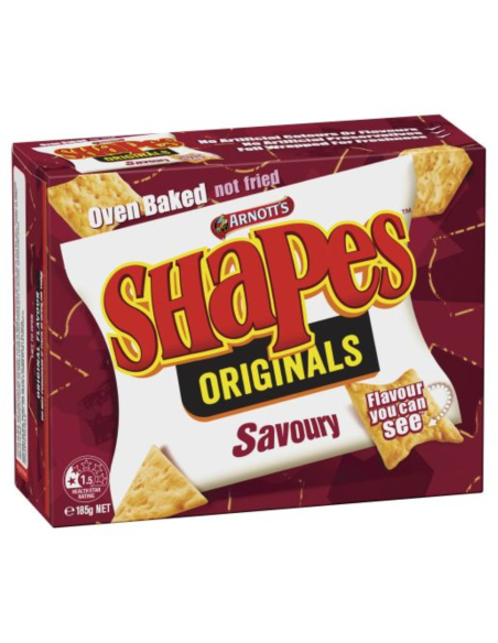 Arnotts Shapes Snacks Savoury 185g x 1