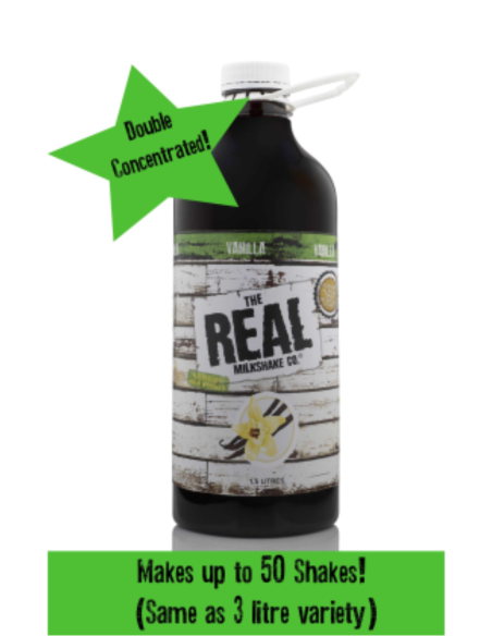 The Real Milk Shake Company Topping Vanilla Milkshake 1.5ltr x 1