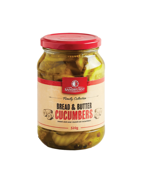 Sandhurst Crinkle Cut Burger Pickles 520g x 1