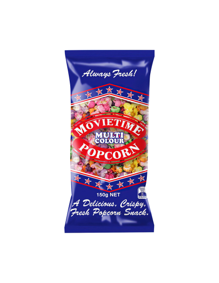 Movietime Multi Colour Popcorn 150g x 9