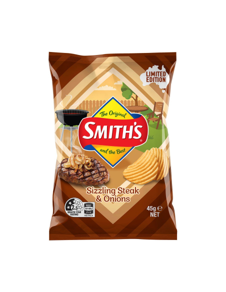 Smith's Sizzling Steak & Uien 45G x 18